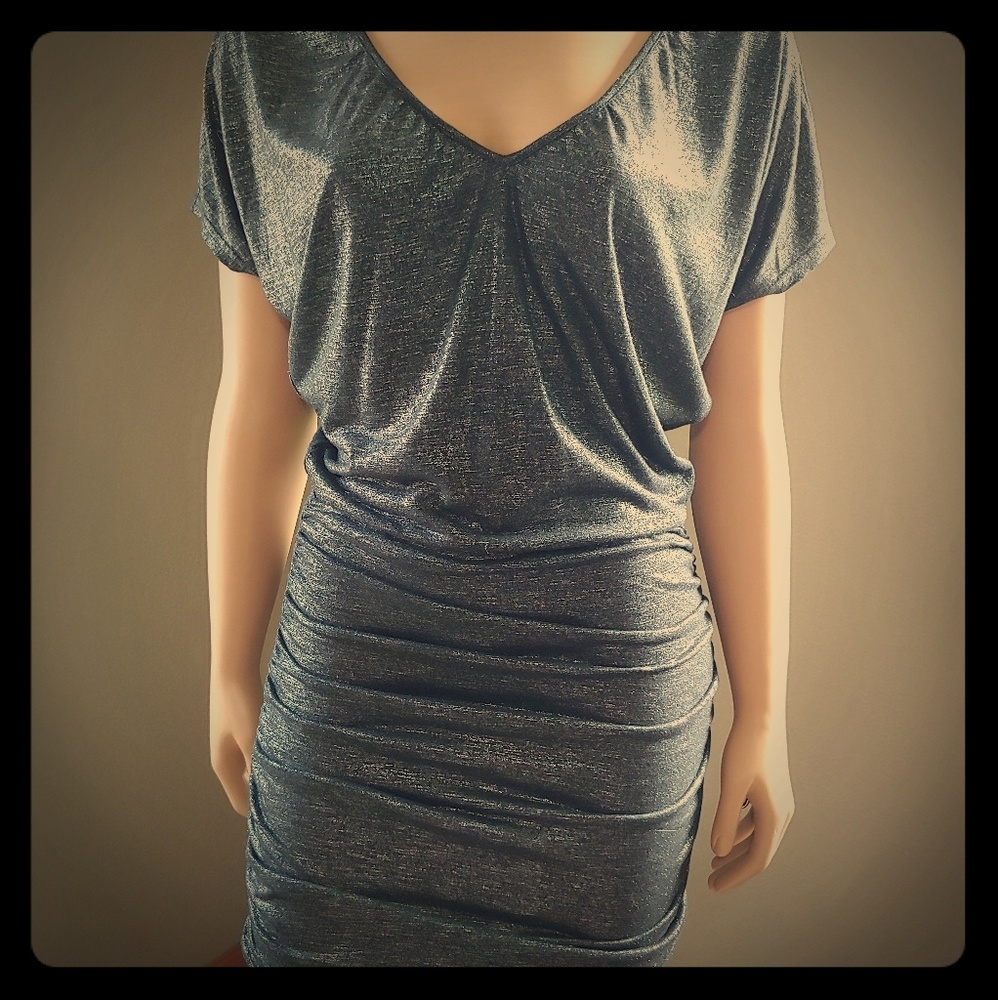 Express black metallic flake mini dress size S